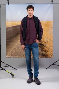 Tiffany Production Muške uske farmerke sa izbledelim efektom