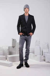 Tiffany Production Muški džemper dugih rukava sa rebrastim detaljem