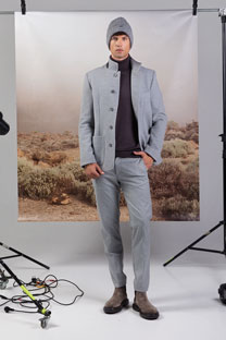 Bazna muška rolka dugih rukava sa rebrastom porubom Tiffany Production