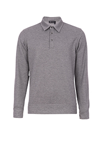 Tiffany Production Muški jednobojni duks dugih rukava sa kragnom