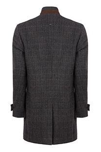 Karirani muški kaput sa visokom kragnom Tiffany Production