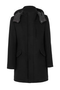 Muški kaput sa uklonjivom kapuljačom i visokom kragnom Tiffany Production