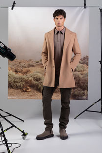 Tiffany Production Muški kaput sa duplim kopčanjem i džepovima