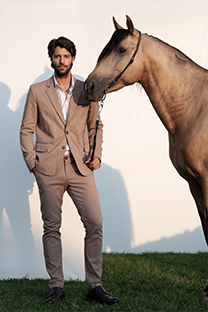 Muški sako klasičnog kroja sa ojačanjima na laktovima Tiffany Production