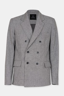 Sako na dvoredno kopčanje sa lanom Tiffany Production