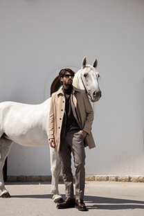 Elegantni muški mantil sa kragnom Tiffany Production