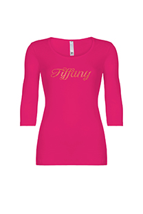 Tiffany Production Ženska bazna majica sa okruglim izrezom i rukavima 3/4 dužine