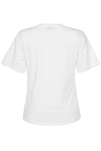 Ženska majica kratkih spuštenih rukava sa dekorativnim printom Tiffany Production