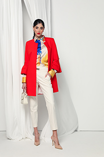 Tiffany Production Mantil ravnog kroja sa karner rukavima