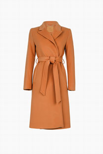 Ženski kaput na preklop sa kaišem i prednjim džepovima Tiffany Production