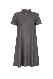 Haljina A kroja sa kragnom i brošem Tiffany Production