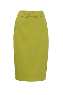 Ženska midi suknja od pamuka sa ukrasnim dugmićima Tiffany Production