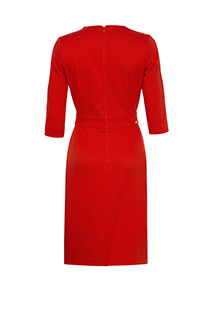 Haljina tri-četvrt rukava sa ukrasnim dugmićima na pojasu Tiffany Production