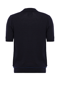 Muški džemper kratkih rukava  sa kragnom i naglašenim kontrasnim umetkom Tiffany Production