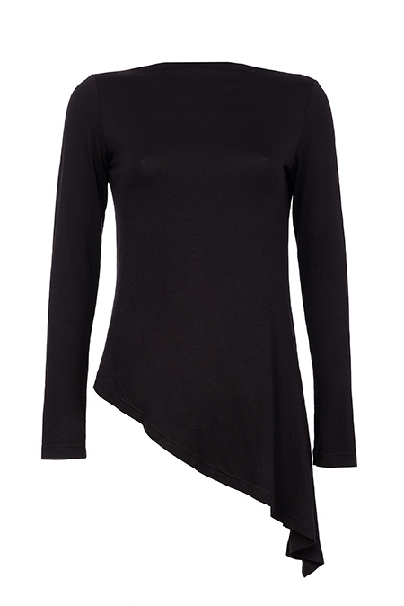 Majica dugih rukava sa asimetričnom dužinom Tiffany Production