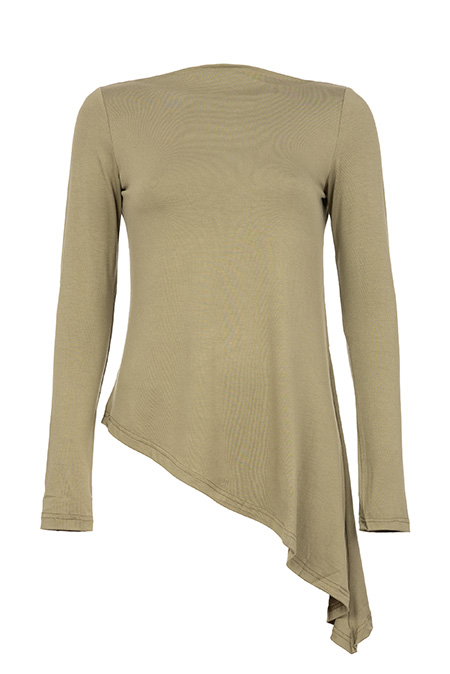 Majica dugih rukava sa asimetričnom dužinom Tiffany Production