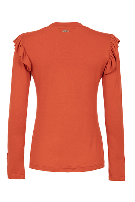 Majica dugih rukava sa okruglim izrezom i karnerima na rukavima Tiffany Production