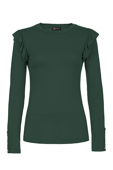 Majica dugih rukava sa okruglim izrezom i karnerima na rukavima Tiffany Production