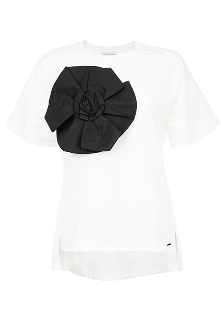 Ženska majica sa kontrastnim cvetom Tiffany Production