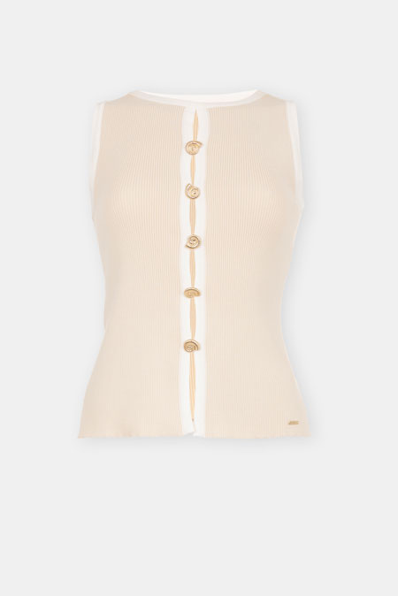 Pletena majica sa dugmićima Tiffany Production