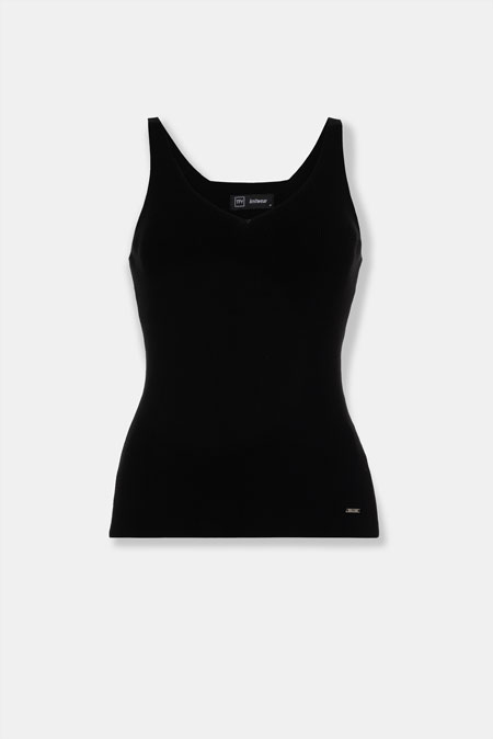 Tiffany Production Pletena majica na bretele