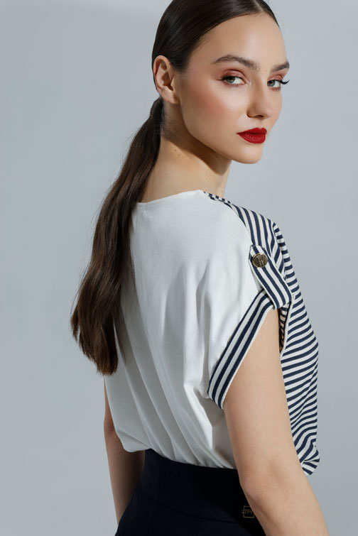 Prugasta majica opuštenog kroja Tiffany Production