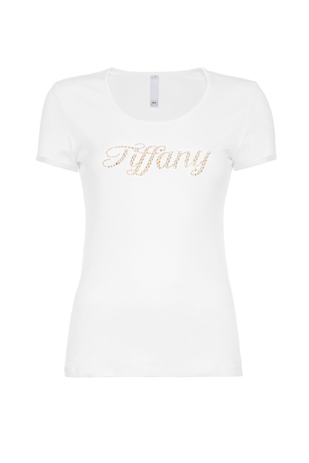 Pamučna bazna majica sa ukrasnim cirkonima Tiffany Production