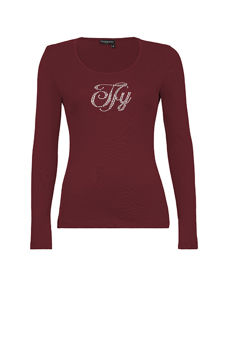 Bazna majica sa dugim rukavima i cirkonima Tiffany Production