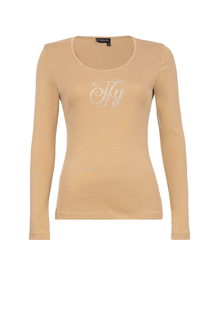 Bazna majica sa dugim rukavima i cirkonima Tiffany Production