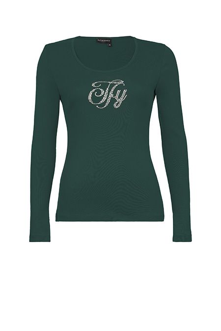 Bazna majica sa dugim rukavima i cirkonima Tiffany Production