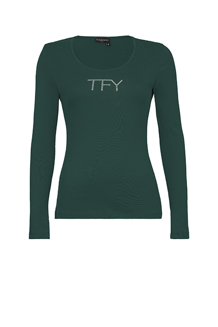 Bazna ženska majica sa cirkonima i dugim rukavima Tiffany Production