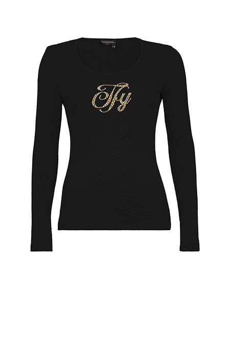 Bazna ženska majica sa istaknutim cirkonima i dugim rukavima Tiffany Production