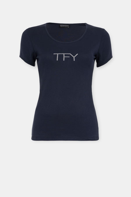 Bazna majica sa ukrasnim cirkonima Tiffany Production