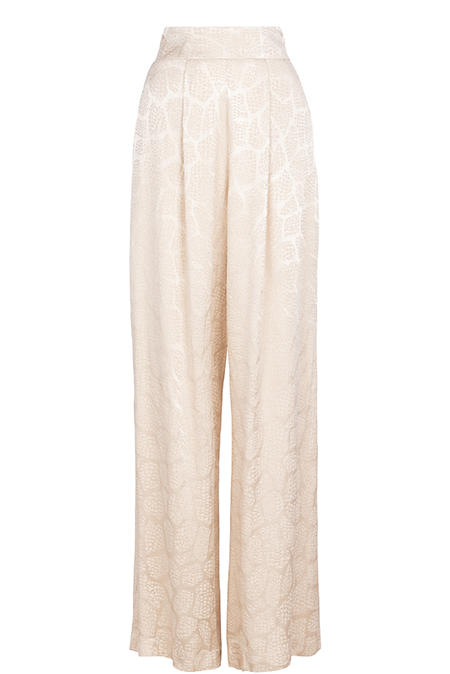 Tiffany Production Ženske pantalone širokih nogavica sa faltama