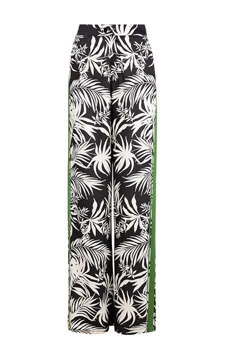 Ženske pantalone u dezenu sa kontrastnim umetkom Tiffany Production