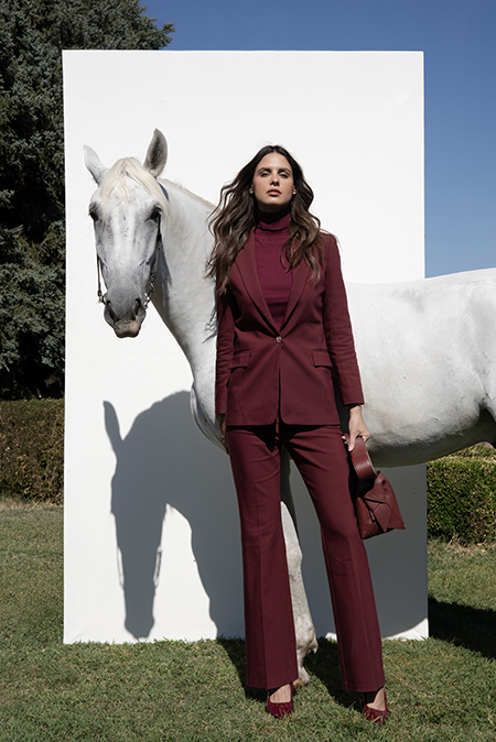 Tiffany Production Ženske zvonaste pantalone visokog struka sa džepovima