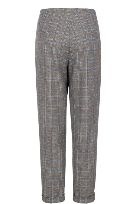 Ženske karirane pantalone dubokog struka Tiffany Production