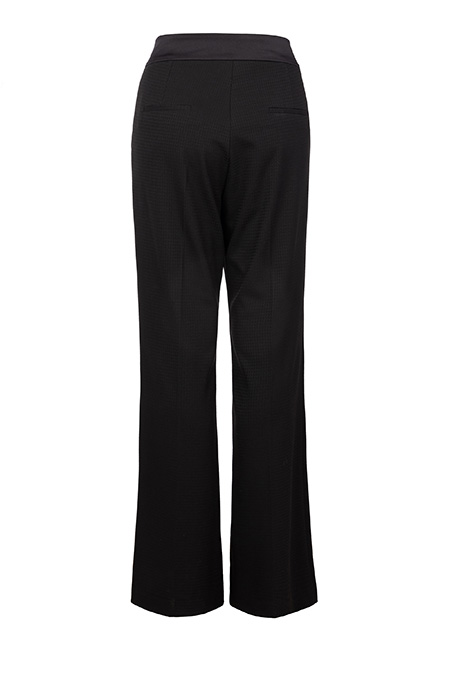 Zvonaste pantalone sa satenskim pojasom u karo dezenu Tiffany Production