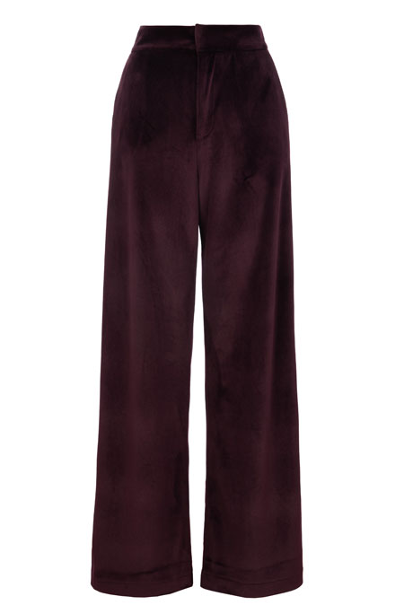 Tiffany Production Plišane pantalone širokih nogavica sa džepovima