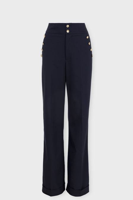 Elegantne pantalone širokog kroja Tiffany Production