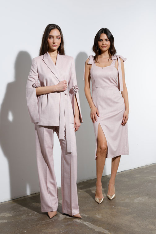 Elegantne pantalone sa lameom Tiffany Production