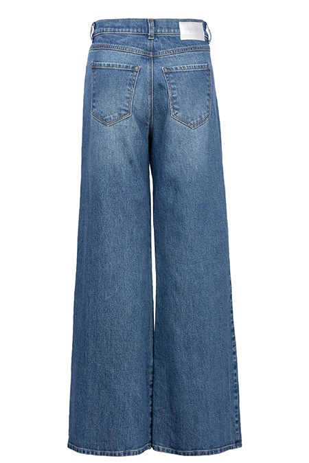 Ženske farmerke širokih nogavica sa kontrastnim umetkom Tiffany Production