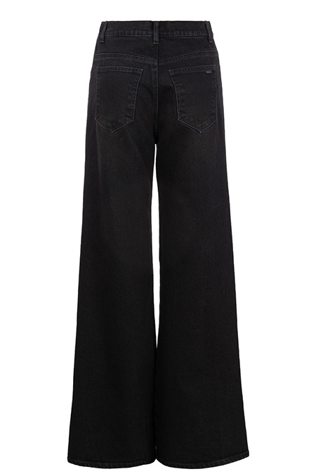 Ženske crne farmerke širokih nogavica Tiffany Production