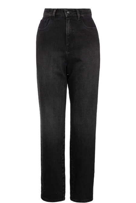 Ženske crne farmerke sa ukrasnim cirkonima Tiffany Production