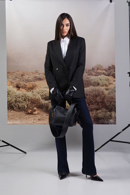 Tiffany Production Ženske farmerke zvonastog kroja sa dubokim strukom