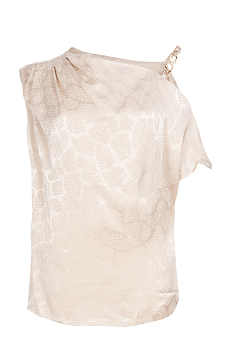 Asimetrična bluza u dezenu  Tiffany Production