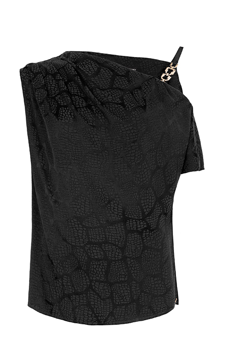 Asimetrična bluza u dezenu  Tiffany Production