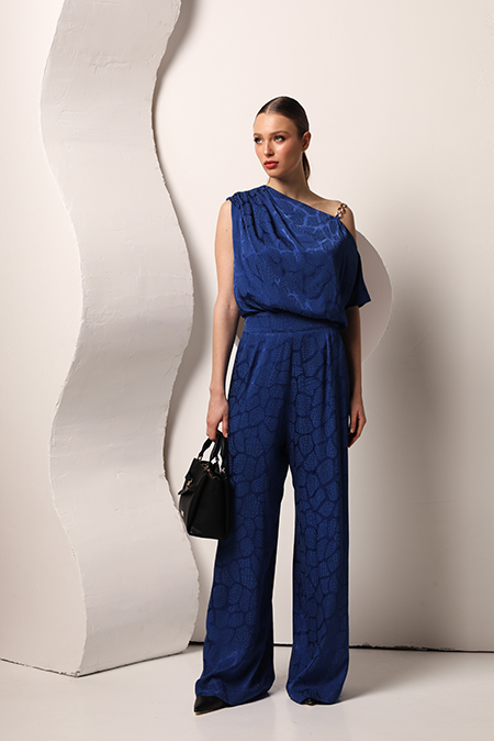 Tiffany Production Asimetrična bluza u dezenu 