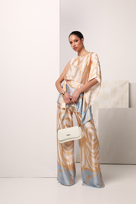 Tiffany Production Asimetrična bluza u dezenu 