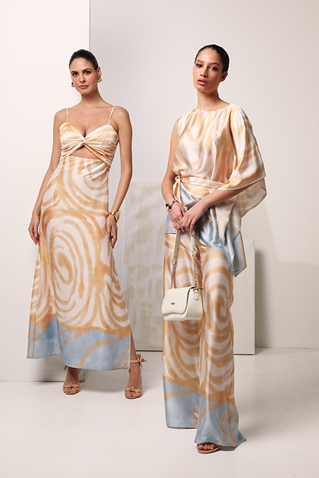 Asimetrična bluza u dezenu  Tiffany Production